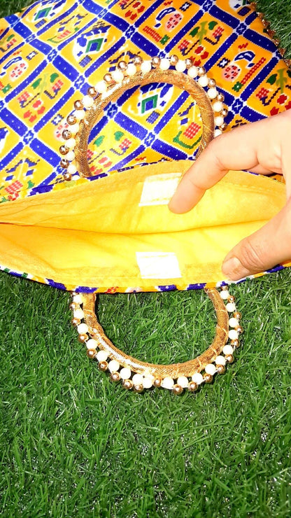 Wholesale Handmade Silk Gift Bag | Gotta Patti Embroidery, Wedding Favor