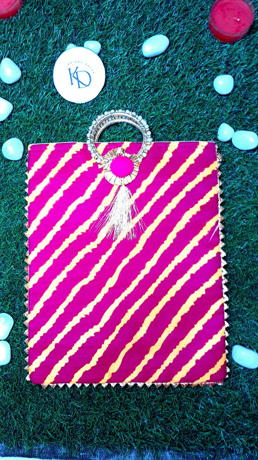Handmade Silk Wedding Favor Bag: Ethnic Gotta Patti Gift Bag