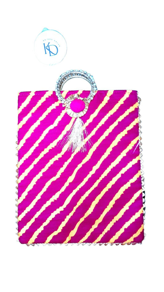 Handmade Silk Wedding Favor Bag: Ethnic Gotta Patti Gift Bag