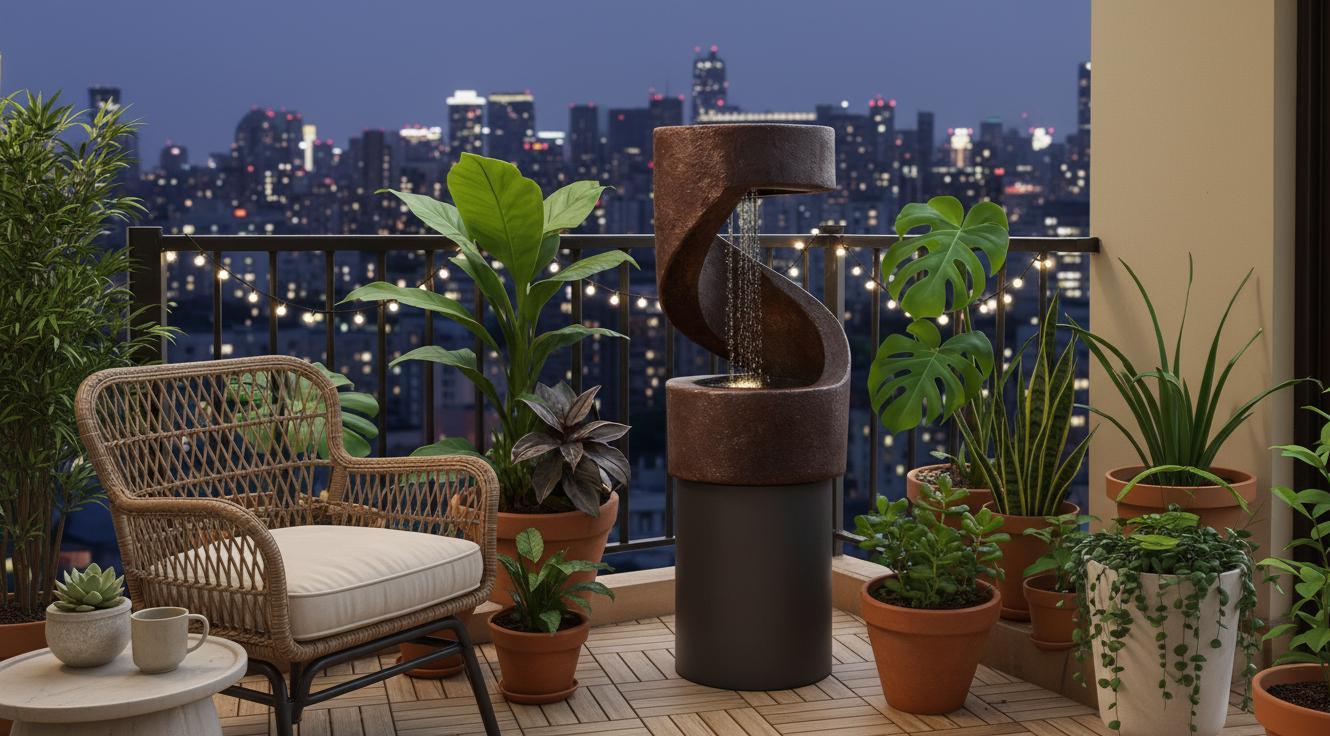 LED Indoor Waterfall Fountain: Zen Tabletop Water Feature