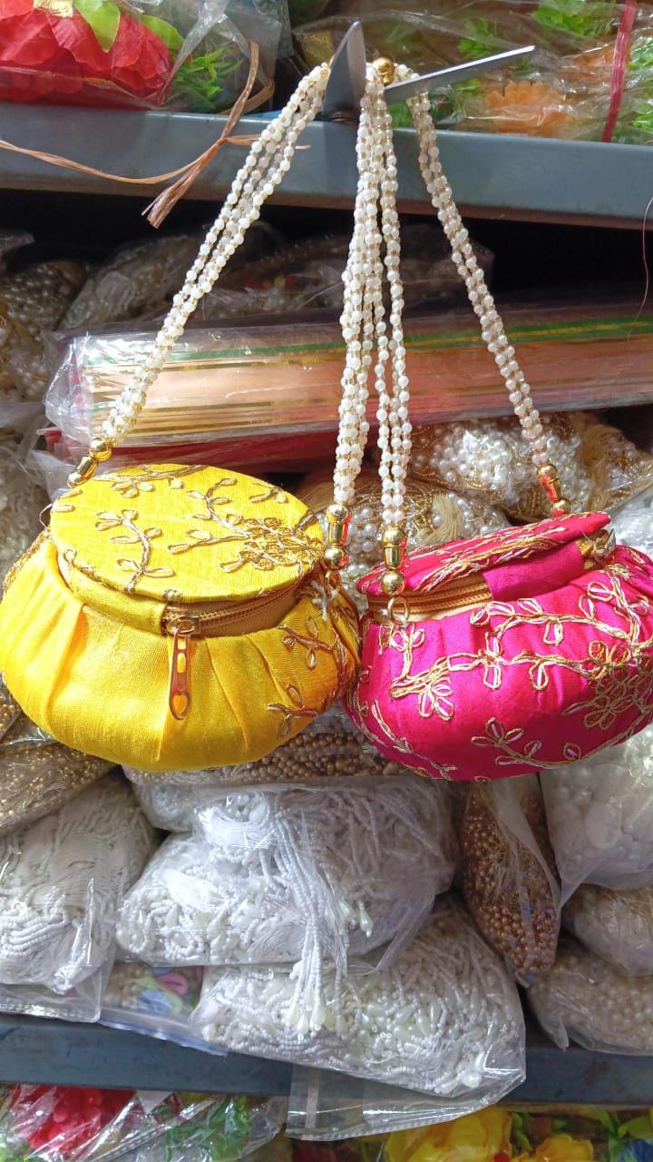 Wholesale Matki Shape Bangle Box: Silk Jewelry Organizer (6 x 3.5 in)