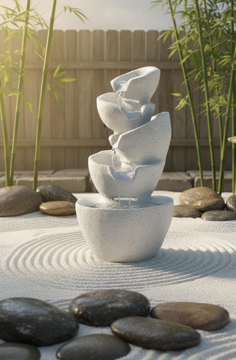 Garden Waterfall Fountain: Indoor/Outdoor Garden Decor - 72cm