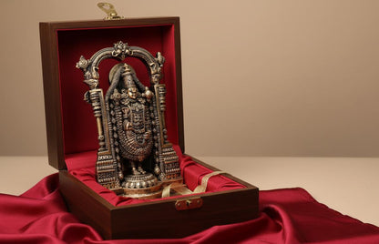 38 cm Tirupati Balaji Statue - Polyresin Showpiece | Lord Venkateswara Idol | Home Decor