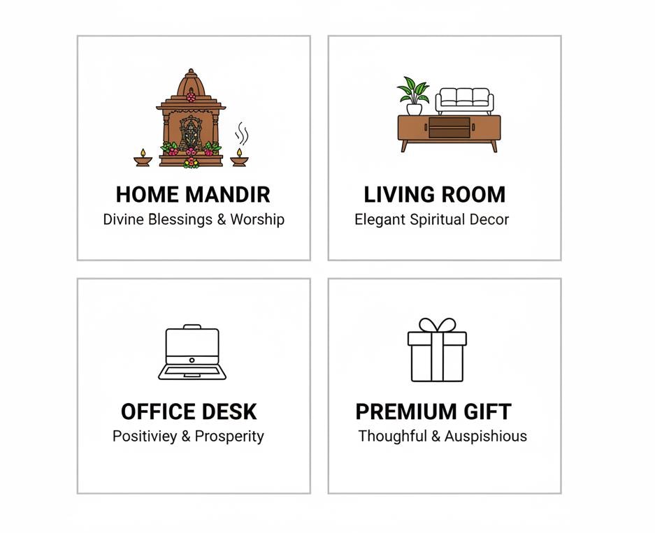 38 cm Tirupati Balaji Statue - Polyresin Showpiece | Lord Venkateswara Idol | Home Decor