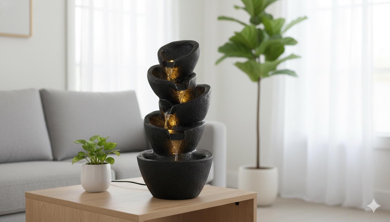 Garden Waterfall Fountain: Indoor/Outdoor Garden Decor - 72cm