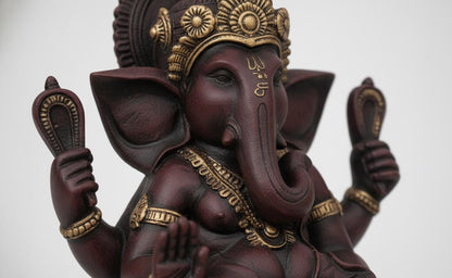 90cm Sitting Ganesh Fountain with LED Light - Tranquil Hindu Water Feature Decor