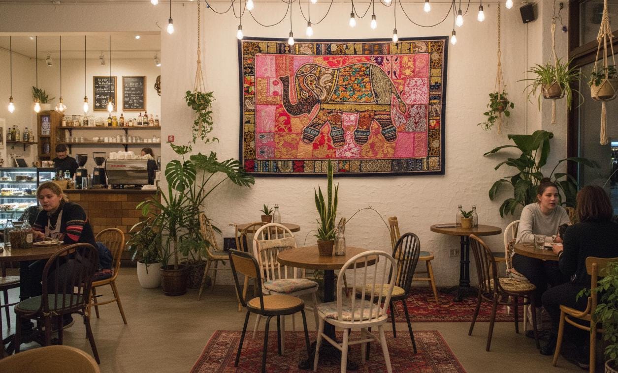 Boho Elephant Tapestry – Vintage Indian Patchwork Boho Wall Art