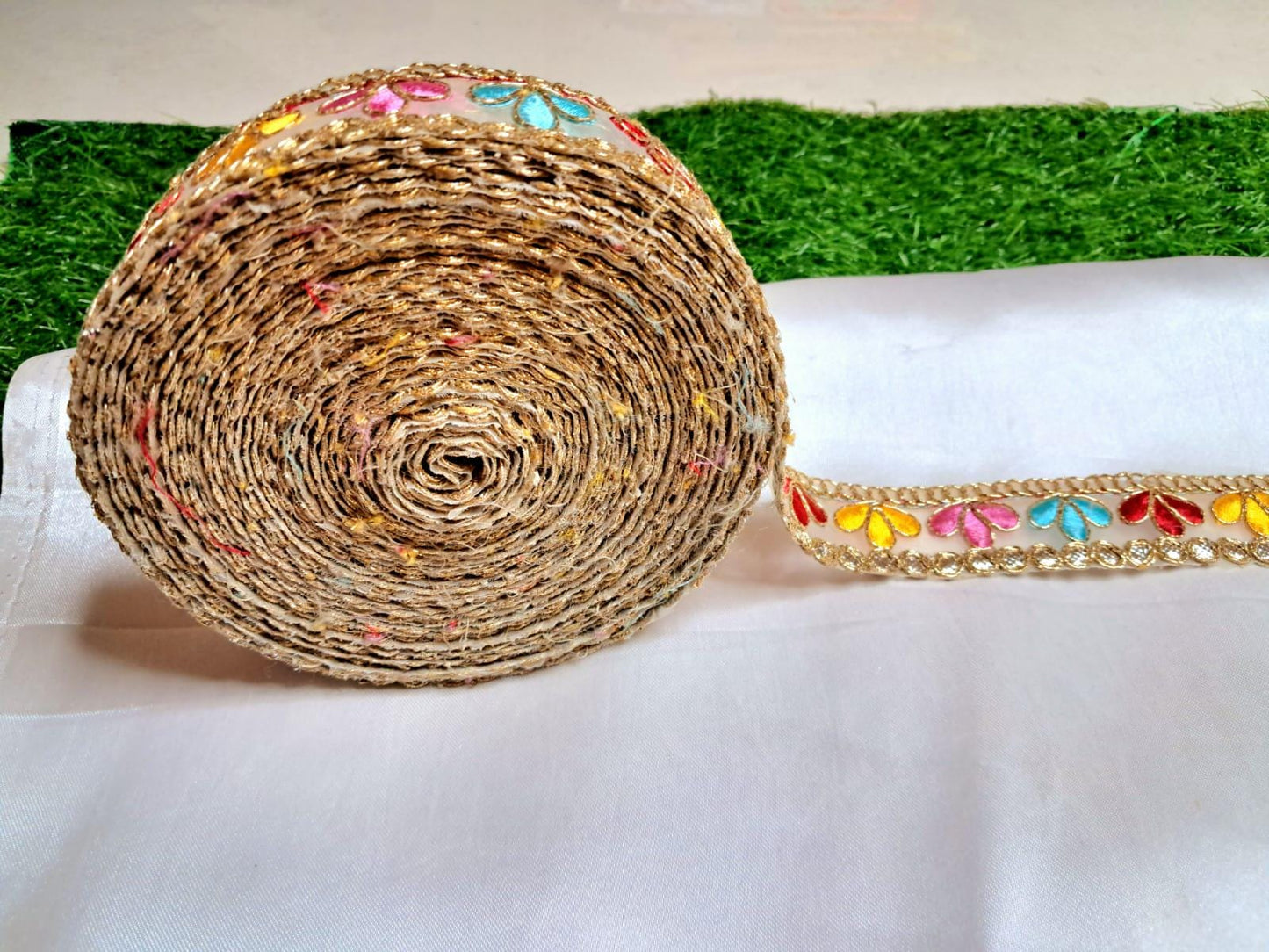 3 Yard Lace Trim | Embroidered Sewing Border, Bridal, Casual, Party Ethnic Laces and Trims