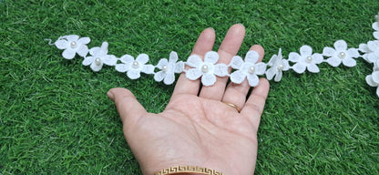 3 Yard Lace Trim | Embroidered Sewing Border, Bridal, Casual, Party Ethnic Laces and Trims