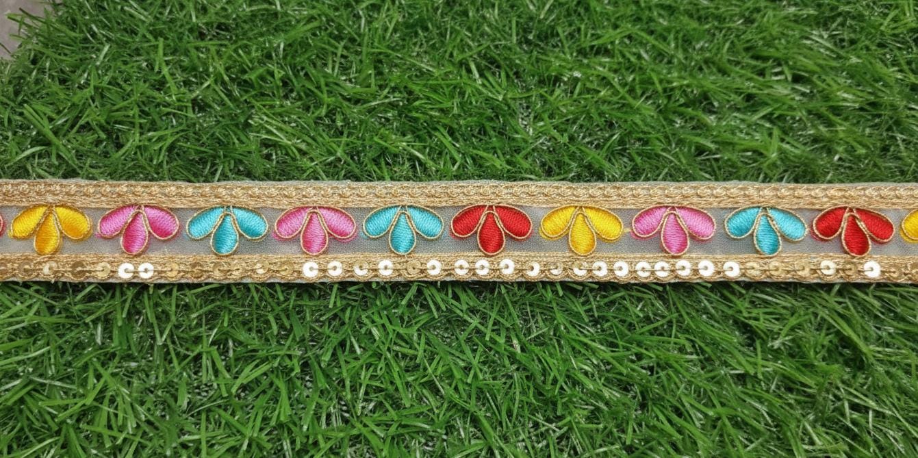 3 Yard Lace Trim | Embroidered Sewing Border, Bridal, Casual, Party Ethnic Laces and Trims