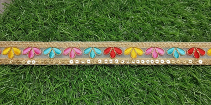 3 Yard Lace Trim | Embroidered Sewing Border, Bridal, Casual, Party Ethnic Laces and Trims