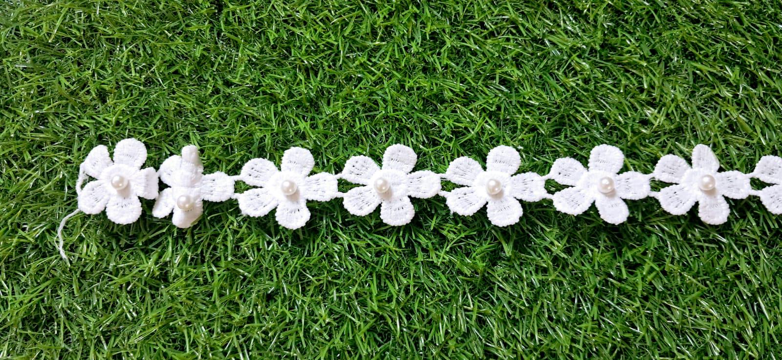 3 Yard Lace Trim | Embroidered Sewing Border, Bridal, Casual, Party Ethnic Laces and Trims