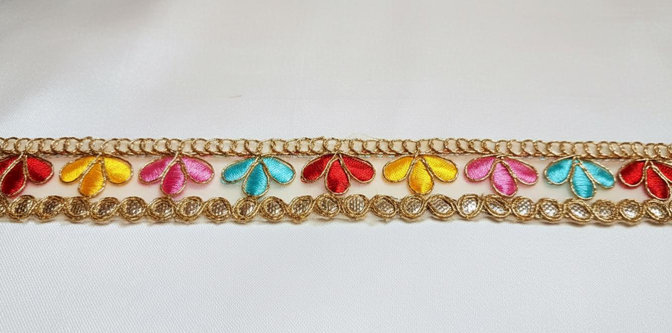 3 Yard Lace Trim | Embroidered Sewing Border, Bridal, Casual, Party Ethnic Laces and Trims