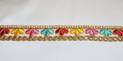 3 Yard Lace Trim | Embroidered Sewing Border, Bridal, Casual, Party Ethnic Laces and Trims
