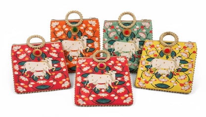 Wholesale Assorted Pack of Radha Krishna, Pichwai Cow Pooja or Wedding Return Bag | Ethnic Gift for Wedding Ceremonies & Festivals