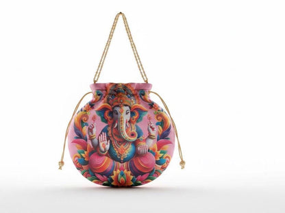 Ganesh Potli Bag, Indian Wedding Favor, Mehndi Return Gift Pouch