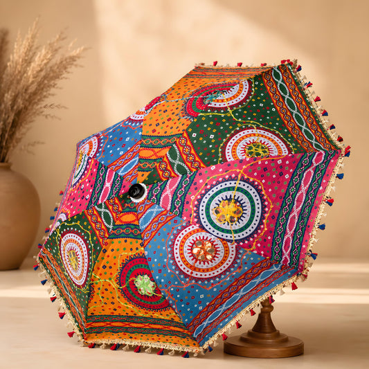 Wedding Decorative Indian Embroidery Umbrellas India Parasol for Decoration