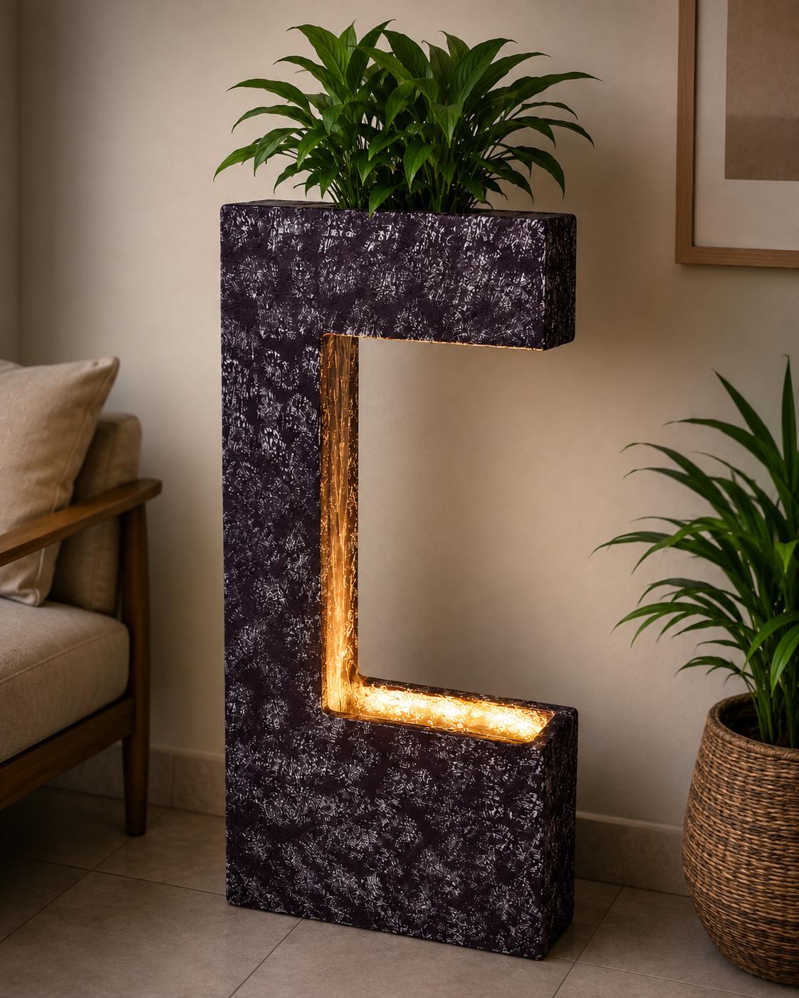 Indoor Outdoor Patio Garden Fountain, 92H X47L X21B