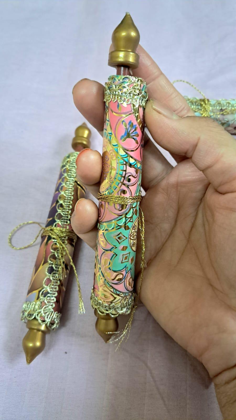 Handmade Scroll Style Shagun Envelopes, Indian Wedding Cash Gift Holders (Set of 5)