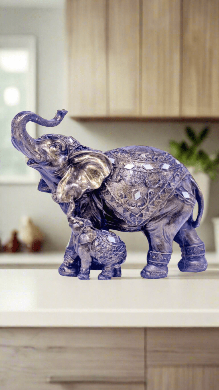 Jaipuri Elephant with Baby elephant - KRIDHA DECOR