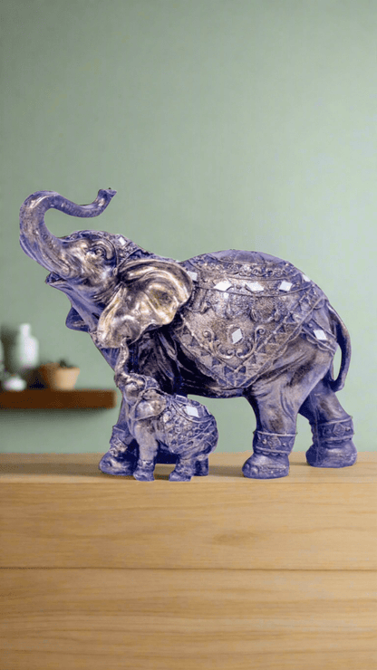 Jaipuri Elephant with Baby elephant - KRIDHA DECOR