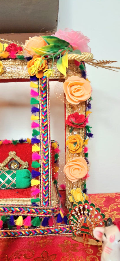 Jhula for Ladoo Gopalji Krishna Diwali, Janmashtami, Housewarming, New year, Festival, Wedding, Baby Shower gift, Hindu gift, Spirituality. - KRIDHA DECOR