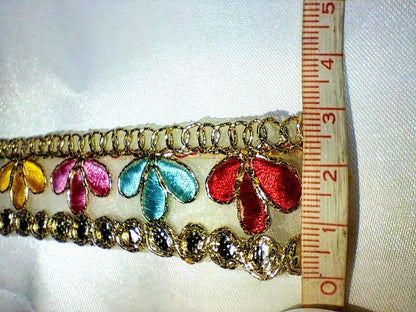 Lace Fabric by Yard, Haberdashery Trim, Beaded Appliques - KRIDHA DECOR