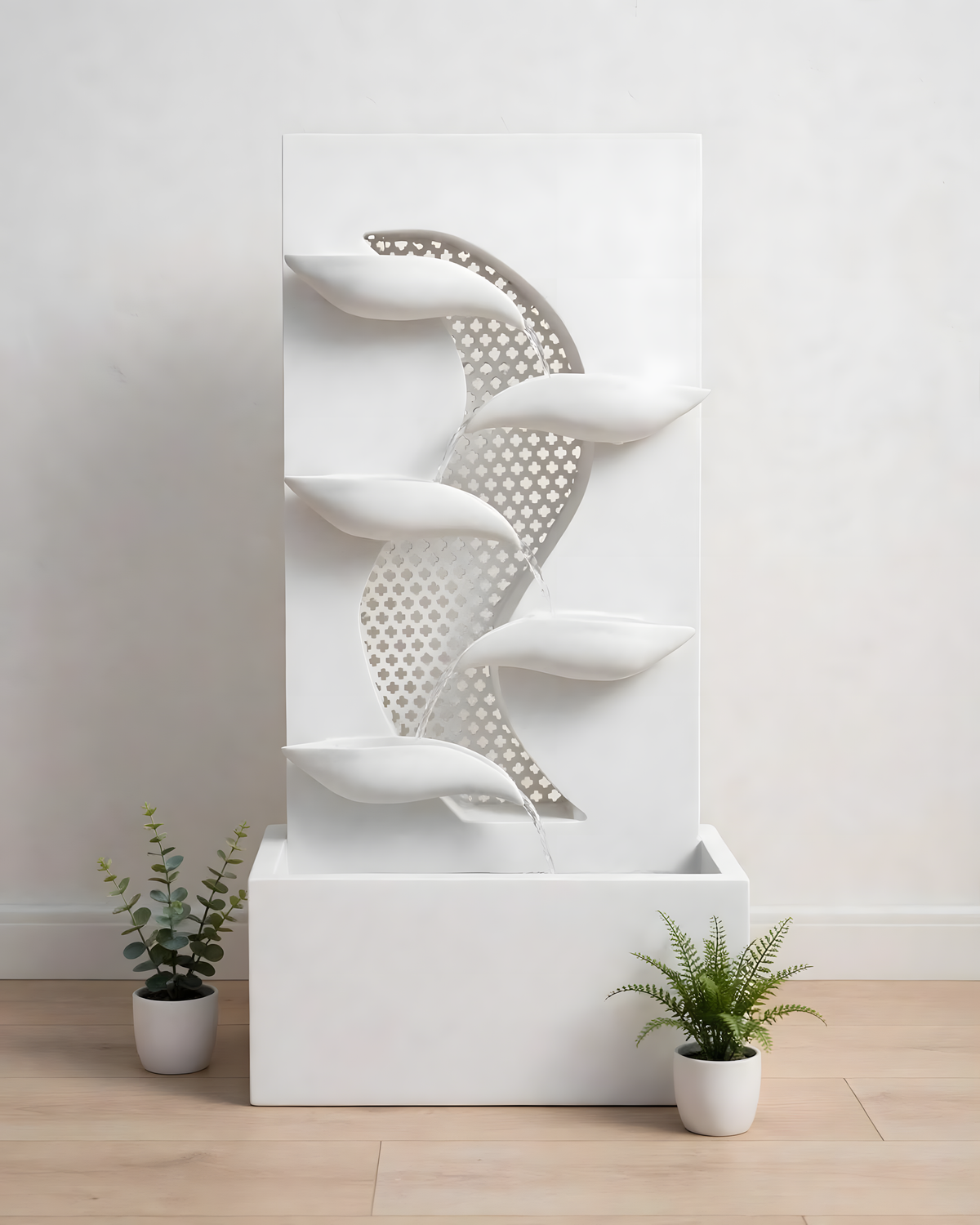 Cascading Water Fountain with Built-In Reservoir