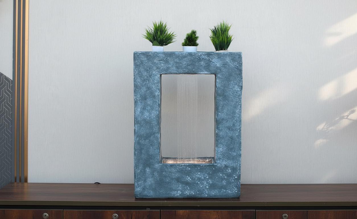 LED Indoor Water Fountain, Compact Polyresin Home Office Decor - KRIDHA DECOR