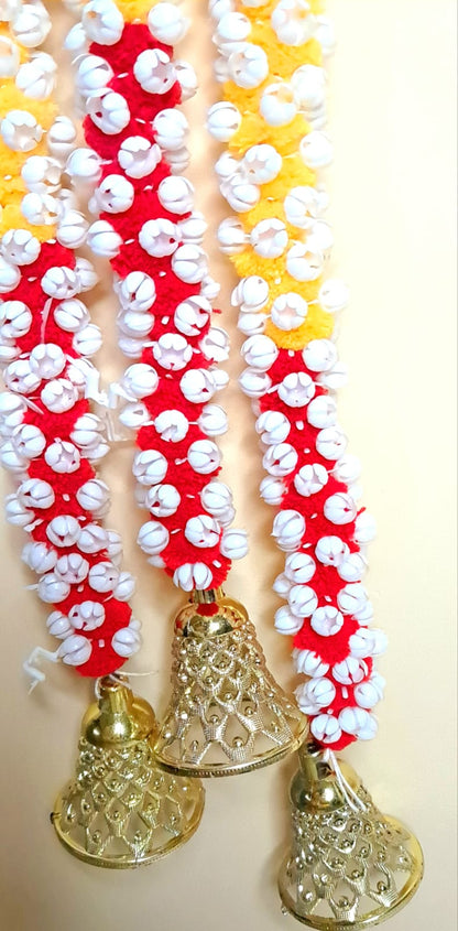 Marigold Flower Garland - Lohri & Wedding Party Decor, Valentine's Day Festival Backdrop, Temple Housewarming Decoration - KRIDHA DECOR