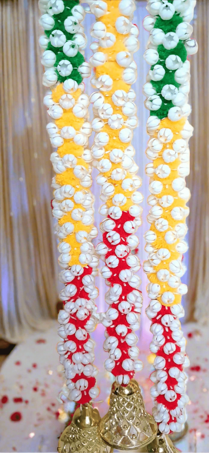 Marigold Flower Garland - Lohri & Wedding Party Decor, Valentine's Day Festival Backdrop, Temple Housewarming Decoration - KRIDHA DECOR