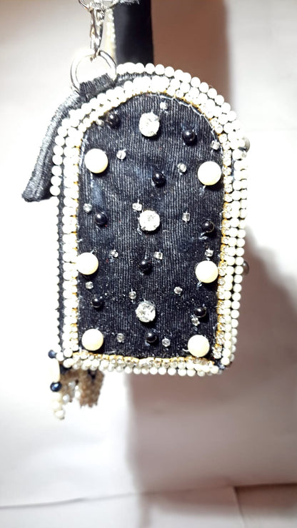 Pearl & Stones Luxury Clutch, Heavy Party Clutch Wedding Gift for Her Wedding Batwa Potli Bag Zari Purse Wedding Gift - KRIDHA DECOR