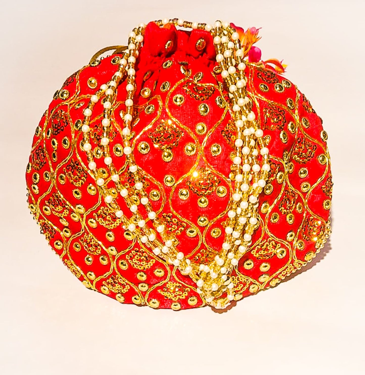 Potli Bag Hand Clutch gifts for bride wedding Ethnic Pouch Bead pearl - KRIDHA DECOR