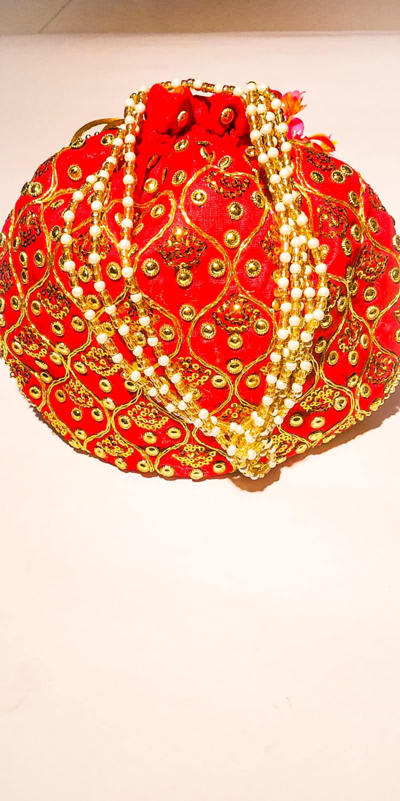 Potli Bag Hand Clutch gifts for bride wedding Ethnic Pouch Bead pearl - KRIDHA DECOR