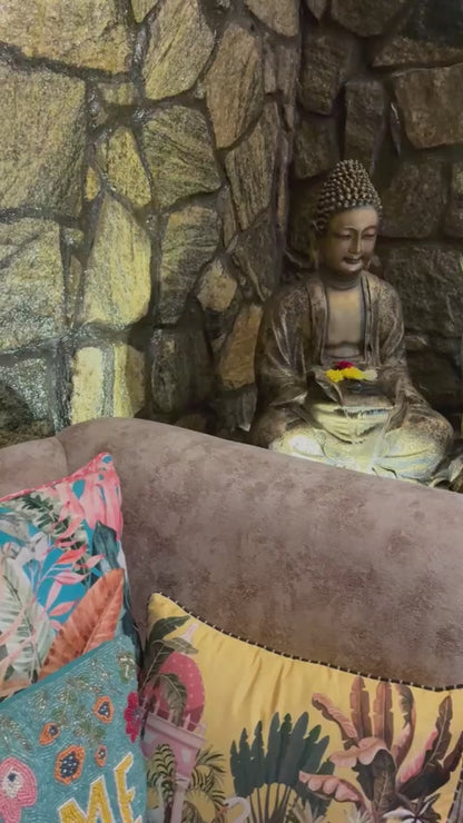 Large Buddha Fountain | Zen Waterfall Fountain | Indoor Outdoor Decor (65x65x90cm)