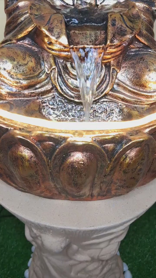 Buddha Tabletop Water Fountain: Zen Home Decor (2 Feet)