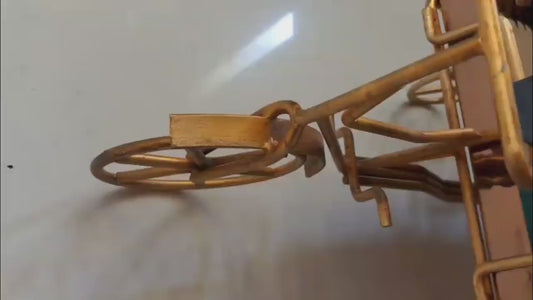 Hammered Stainless Steel PVD Coated Rickshaw Serving Cart | Indian Style Food Presentation