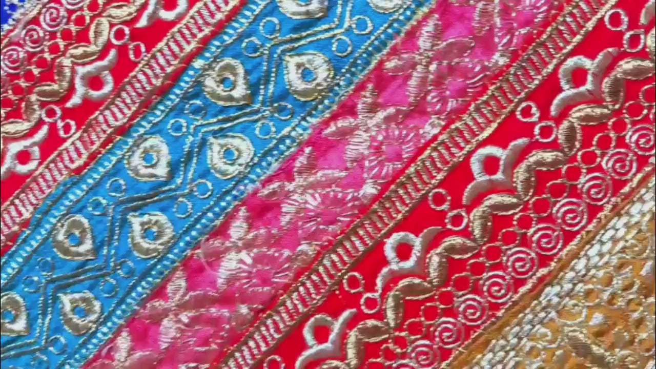 Indian Tapestry wall hanging Embroidered Table Runner: Vintage Patchwork , Boho Decor (60 X20 IN)