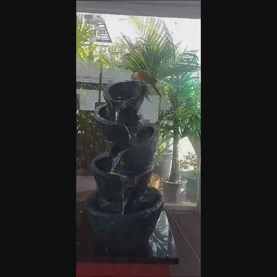 Garden Waterfall Fountain: Indoor/Outdoor Garden Decor - 72cm