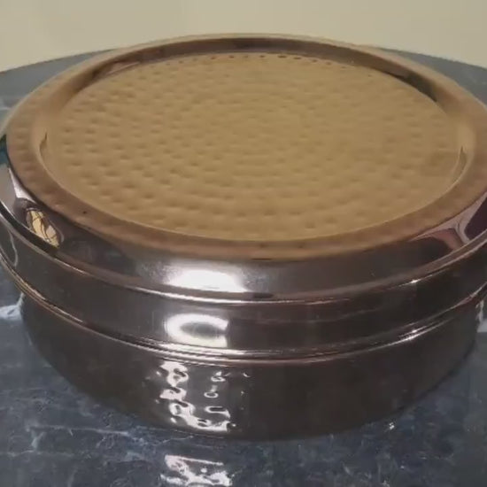 Handcrafted Brass Masala Dabba: 9" Spice Box with 7 Containers