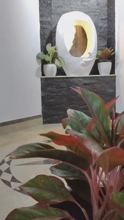 White Indoor & Outdoor Water Fountain, 85 x 62 x 30 cm