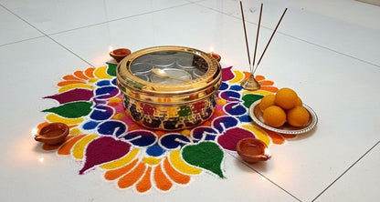 Stainless Steel Masala Dabba: 12-Compartment Indian Spice Box with Lid - KRIDHA DECOR