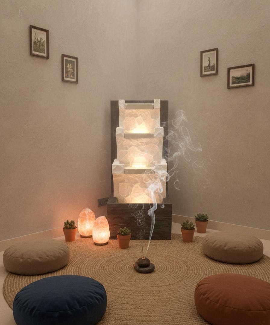 Tiered Waterfall Fountain with LED: Indoor/Outdoor Garden Patio Decor - KRIDHA DECOR