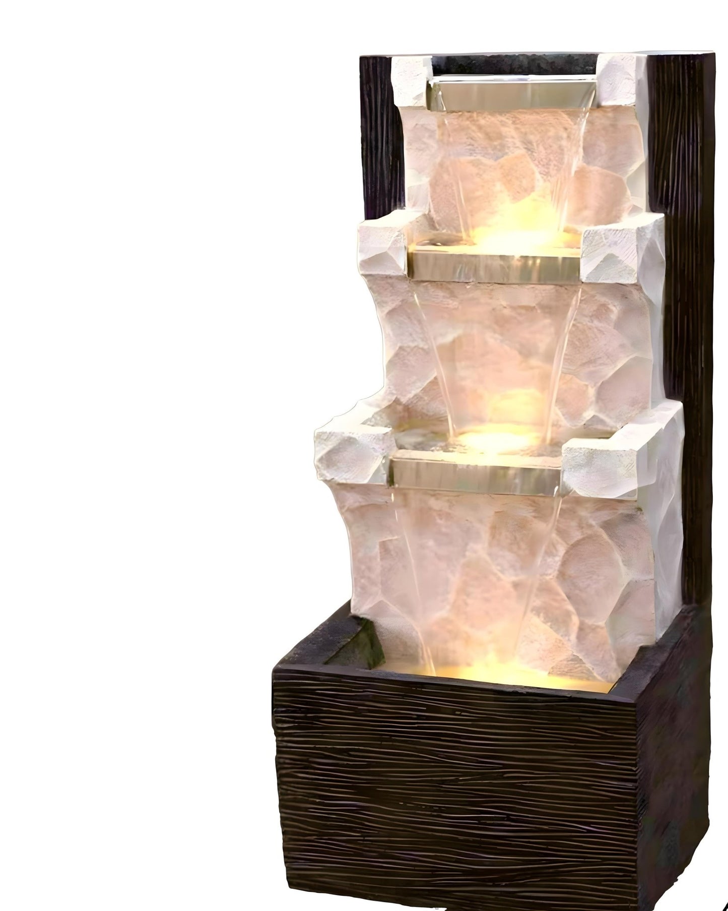 Tiered Waterfall Fountain with LED: Indoor/Outdoor Garden Patio Decor - KRIDHA DECOR