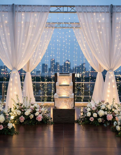 Tiered Waterfall Fountain with LED: Indoor/Outdoor Garden Patio Decor - KRIDHA DECOR