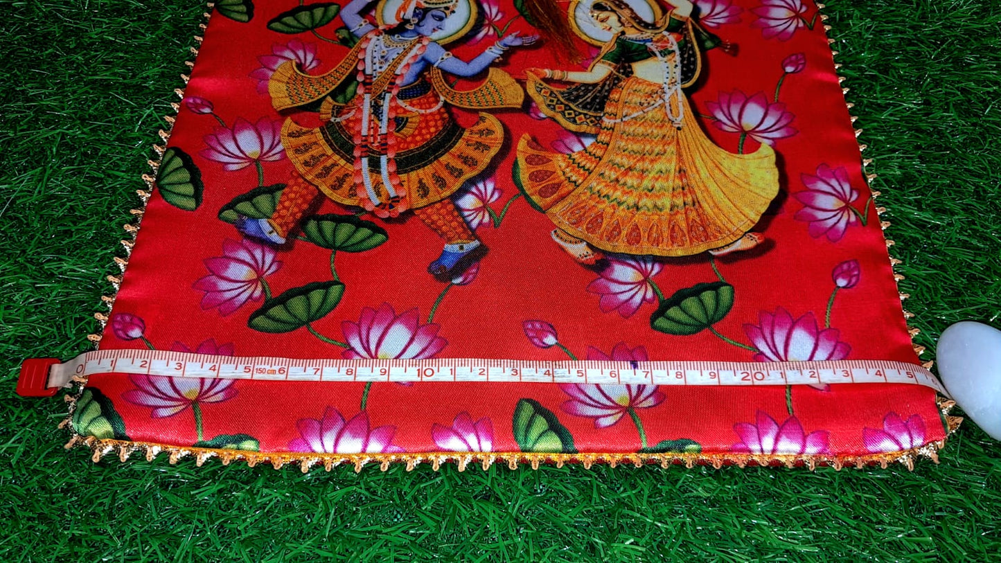 Handcrafted Radha Krishna Pooja or Wedding Return Bag | Ethnic Gift for Wedding Ceremonies & Festivals