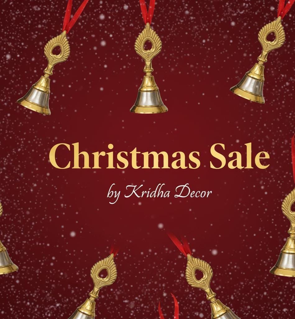 Wholesale Brass Temple Bell: Indian Pooja Mandir Door Hanging, Christmas Jingle Ornament - KRIDHA DECOR