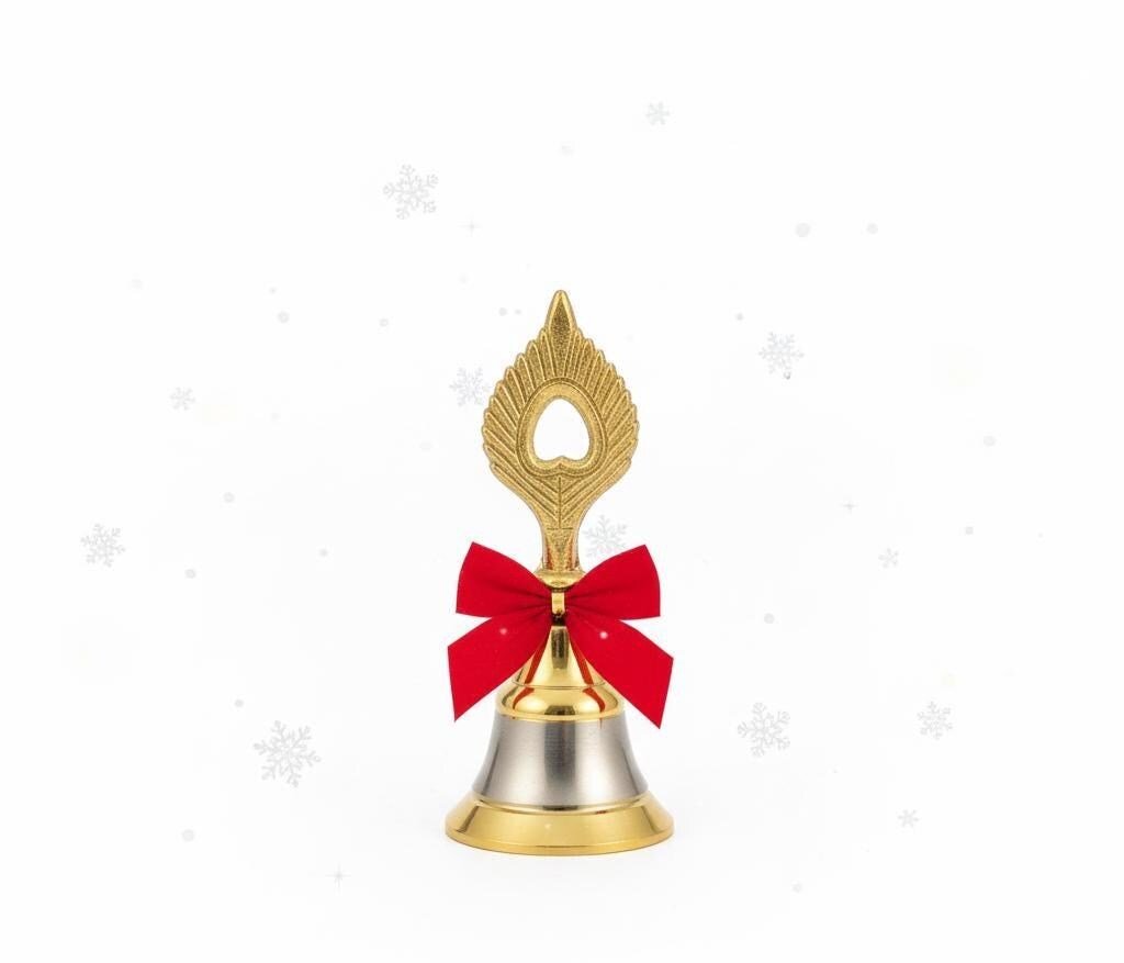 Wholesale Brass Temple Bell: Indian Pooja Mandir Door Hanging, Christmas Jingle Ornament - KRIDHA DECOR