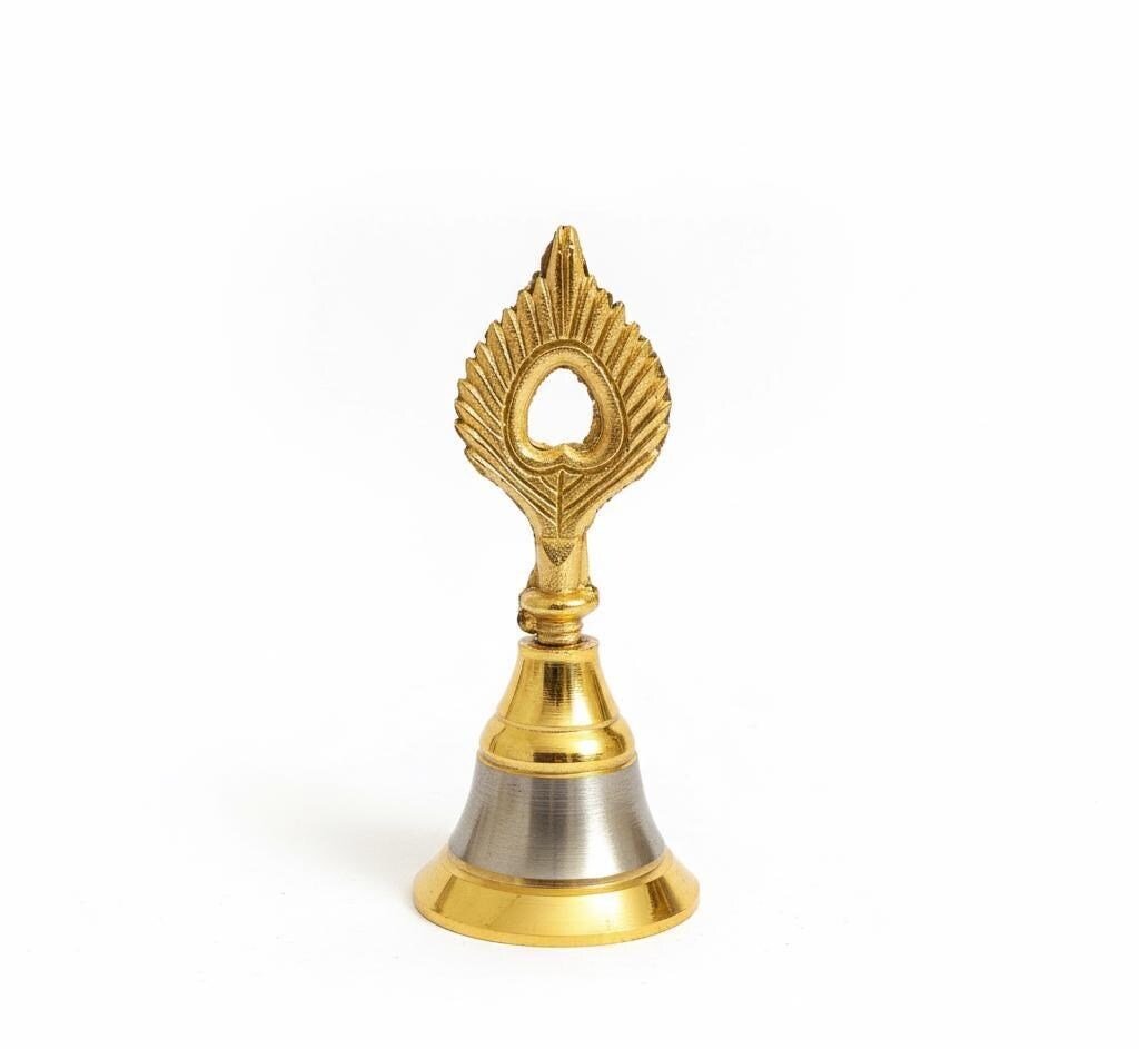 Wholesale Brass Temple Bell: Indian Pooja Mandir Door Hanging, Christmas Jingle Ornament - KRIDHA DECOR