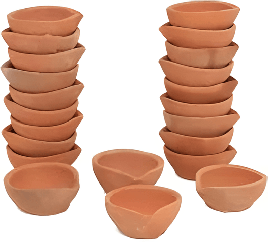 Wholesale Natural Clay Diwali Diyas | Mitti Ka Diya | Diwali (Free Baattis / Laxmi Charan) - KRIDHA DECOR